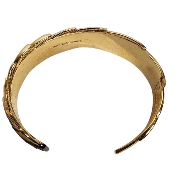 Zadig & Voltaire Gold and Black Feather Bracelet - Picture 4 of 7